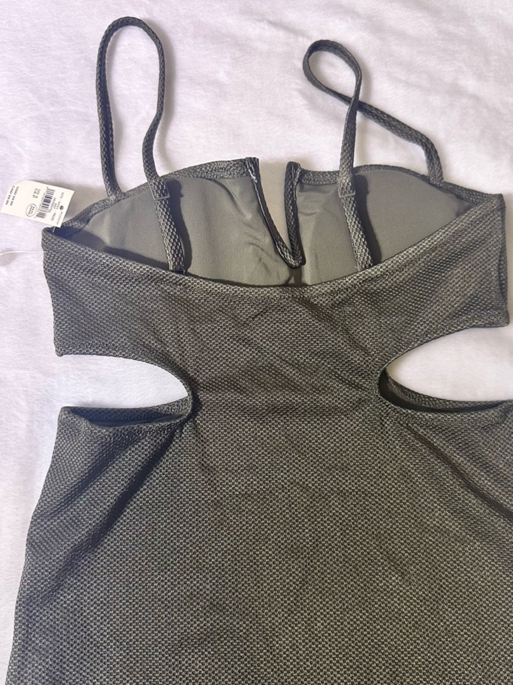 aerie Olive Green One-Piece Swimsuit with Cutout Detail - Picture 8 of 10